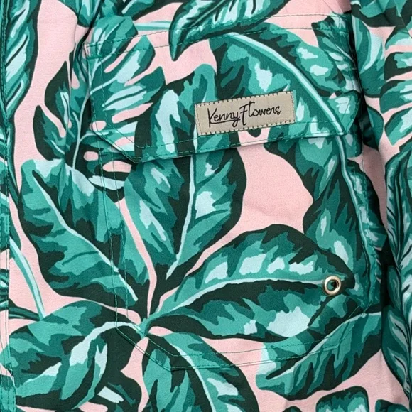 Kenny Flowers the fronds with benefits Leaf Men's Swim Trunks